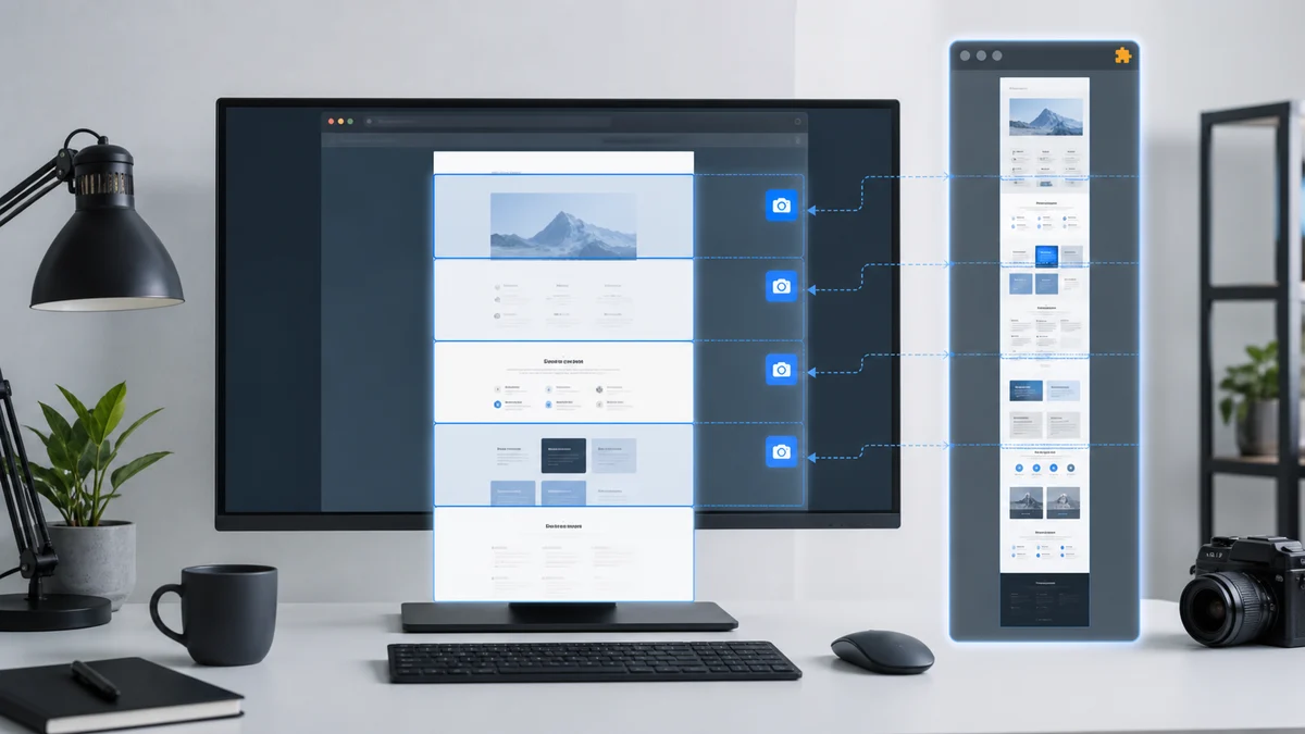 Como o Screenshot PDF funciona: de uma página longa a uma captura contínua